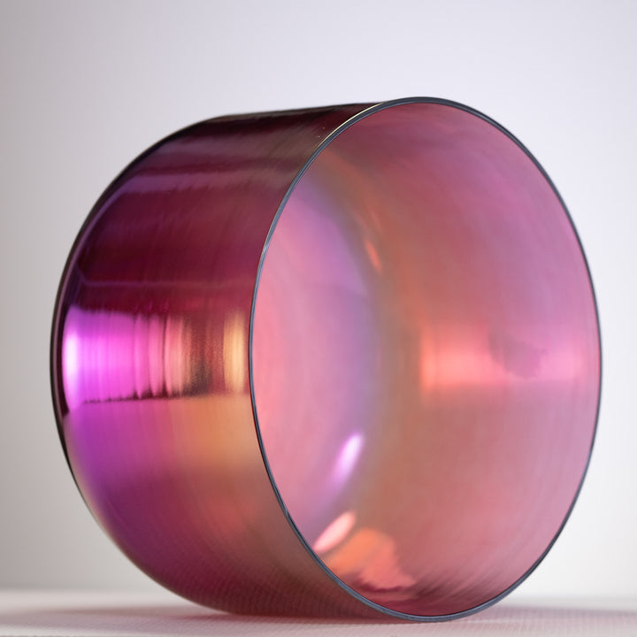 13" D-8 Healing Violet Flame Crystal Singing Bowl, Perfect Pitch