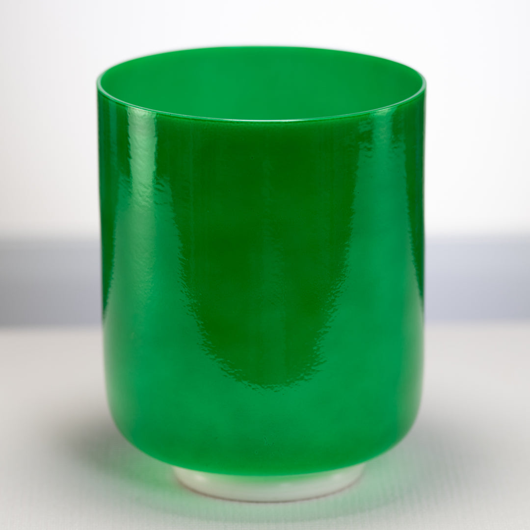 7.25" B-43 Emerald Heart Crystal Singing Bowl