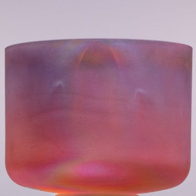 9" A#-25 Pink Himalayan Salt with Platinum inside Crystal Singing Bowl