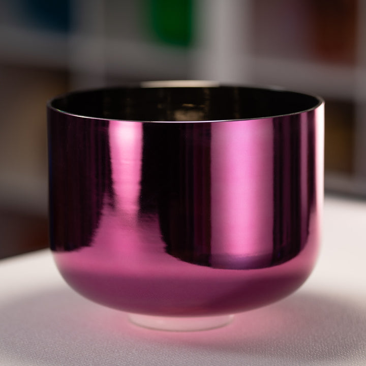 11" F#-10 Radiant Rose Crystal Singing Bowl, Perfect Pitch