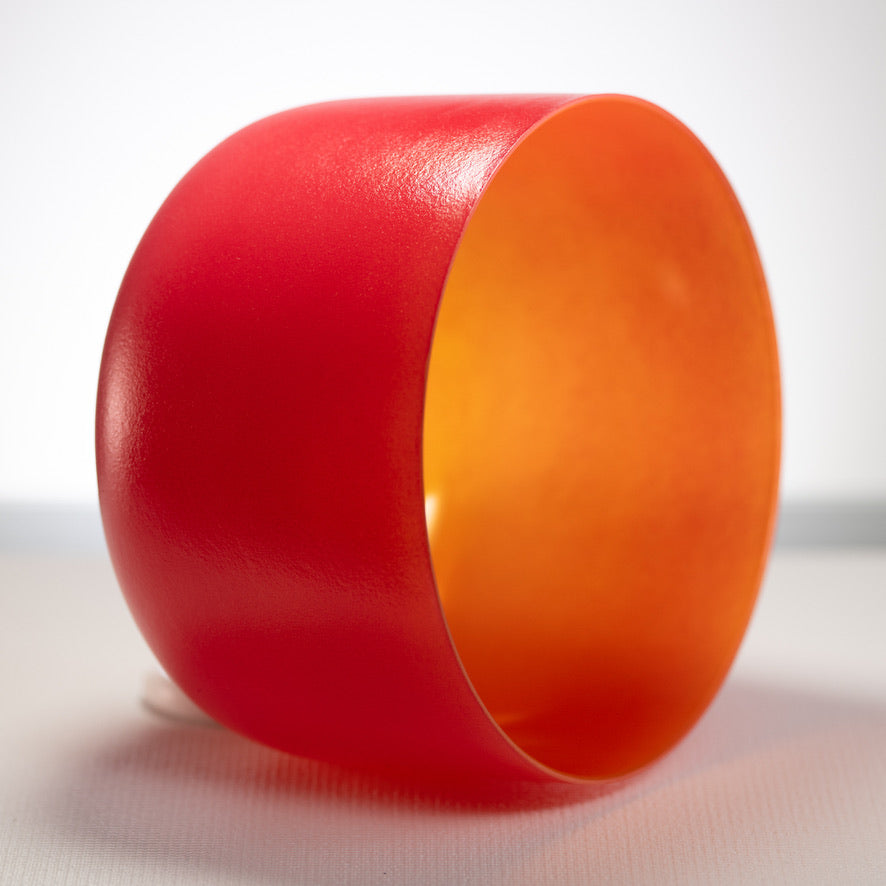 12" G#-27 Sedona Sunrise Frosted Crystal Singing Bowl