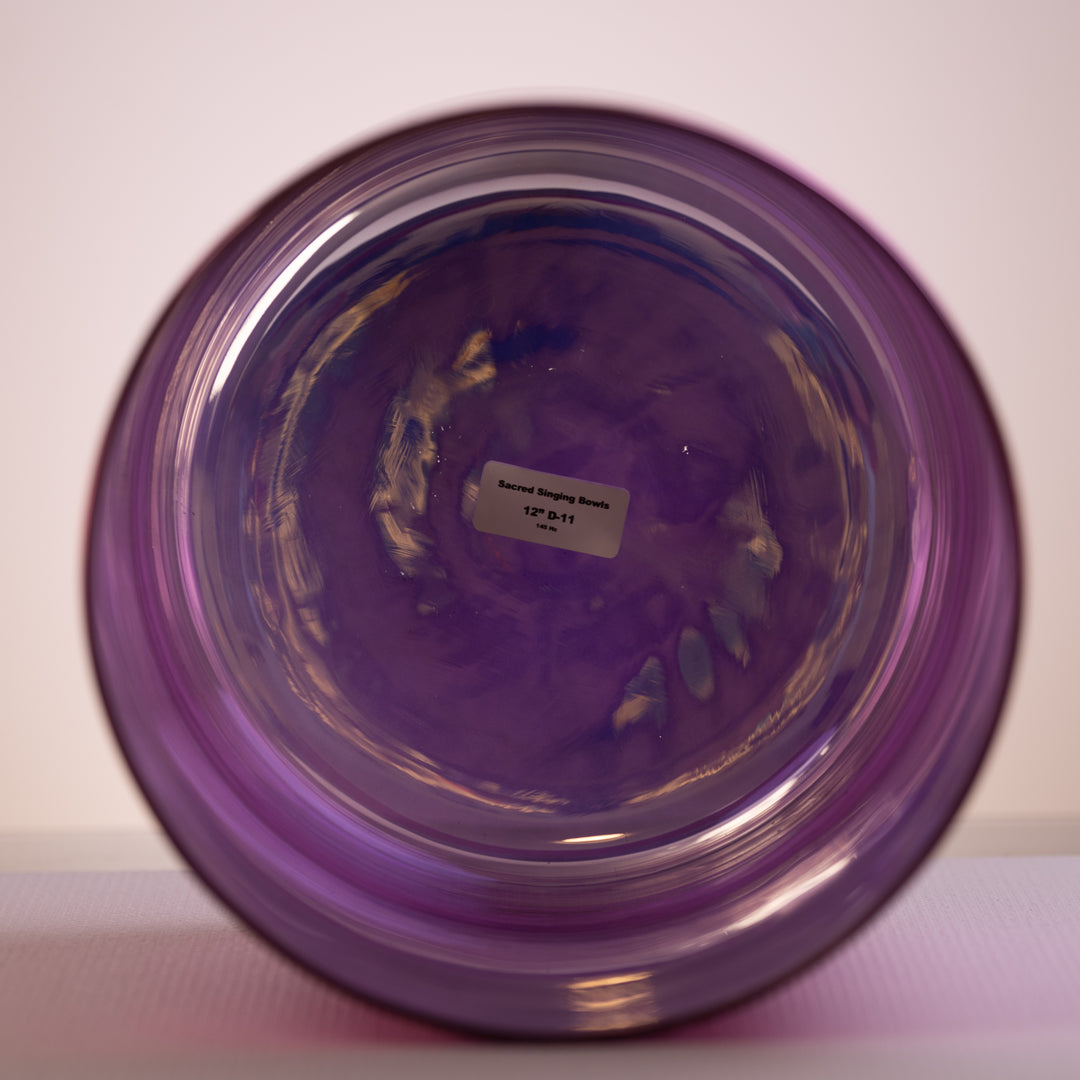 12” D-11 Magenta Manifestation Crystal Symphony Bowl, Tall