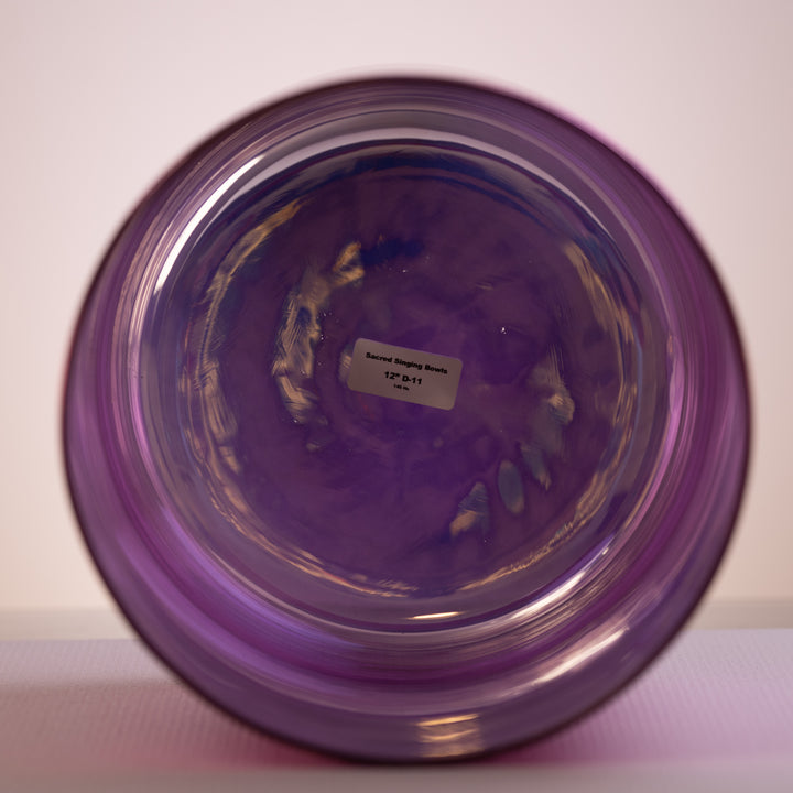 12” D-11 Magenta Manifestation Crystal Symphony Bowl, Tall