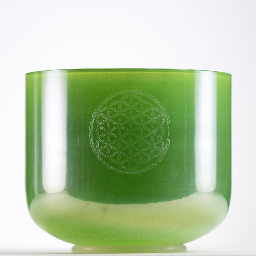 9" A#+7 Forest Fairy Singing Bowl with Flower of Life