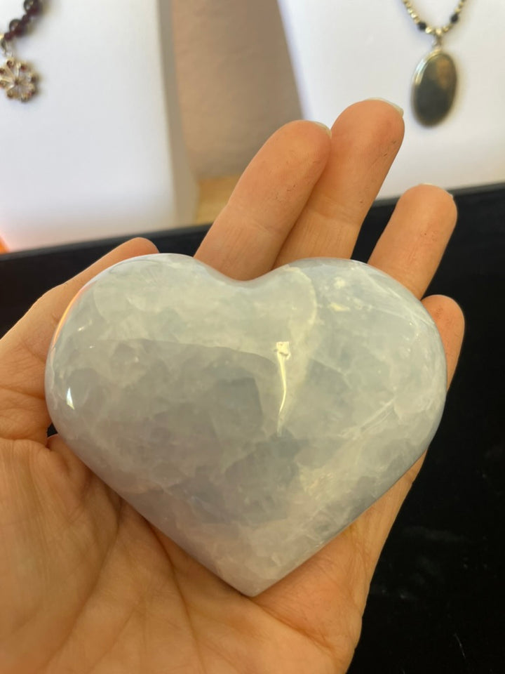 Light Blue Calcite Heart