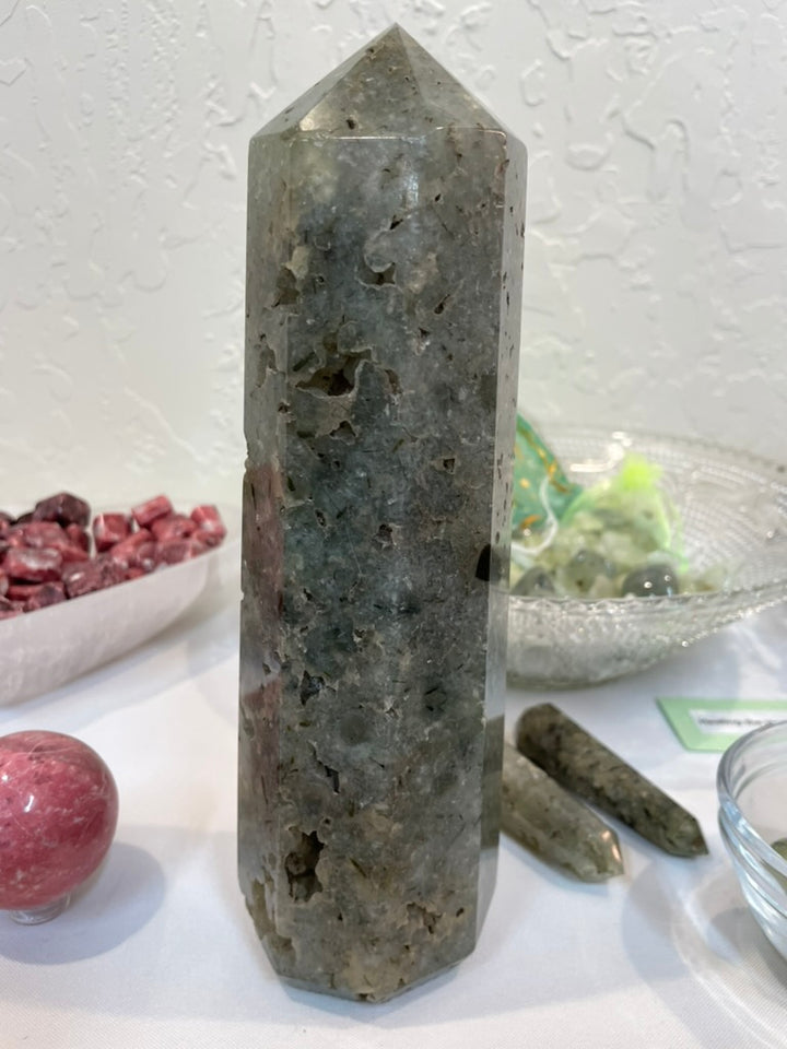 Large Prehnite Tower