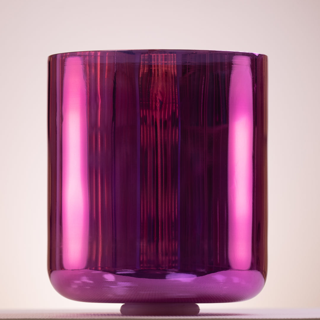 12” D-11 Magenta Manifestation Crystal Symphony Bowl, Tall