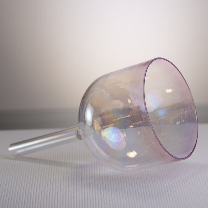 8" D#+40 Palladium with Pink Aura Gold Rim, Crystal Tones™