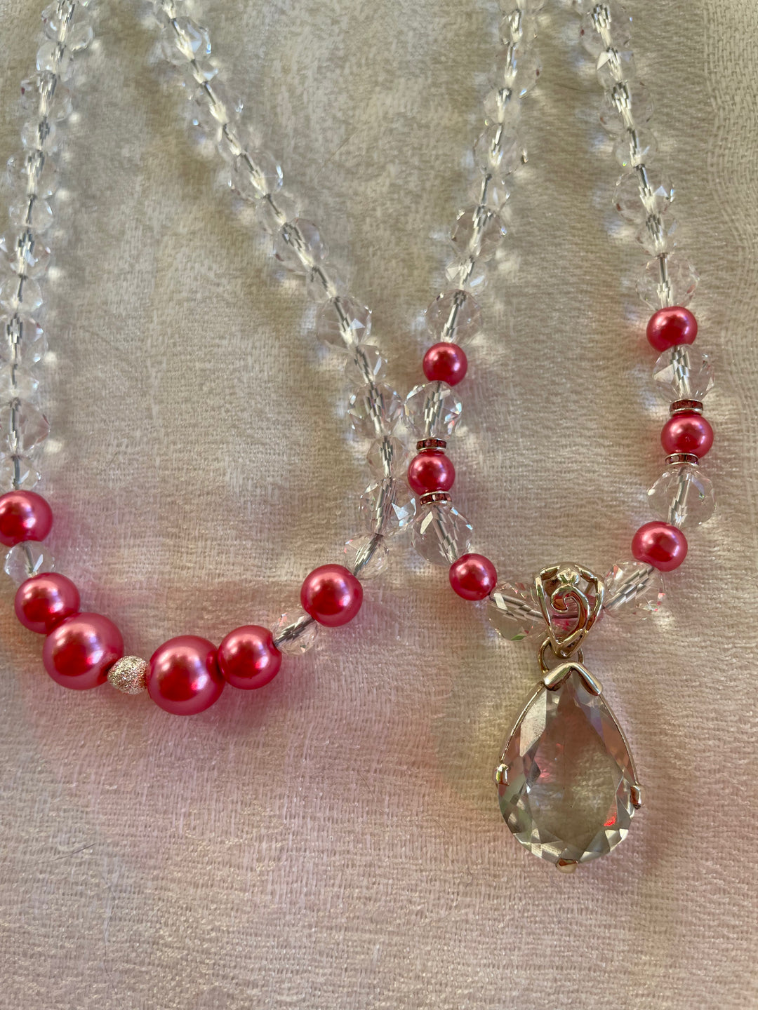 Faceted Clear Quartz Mala