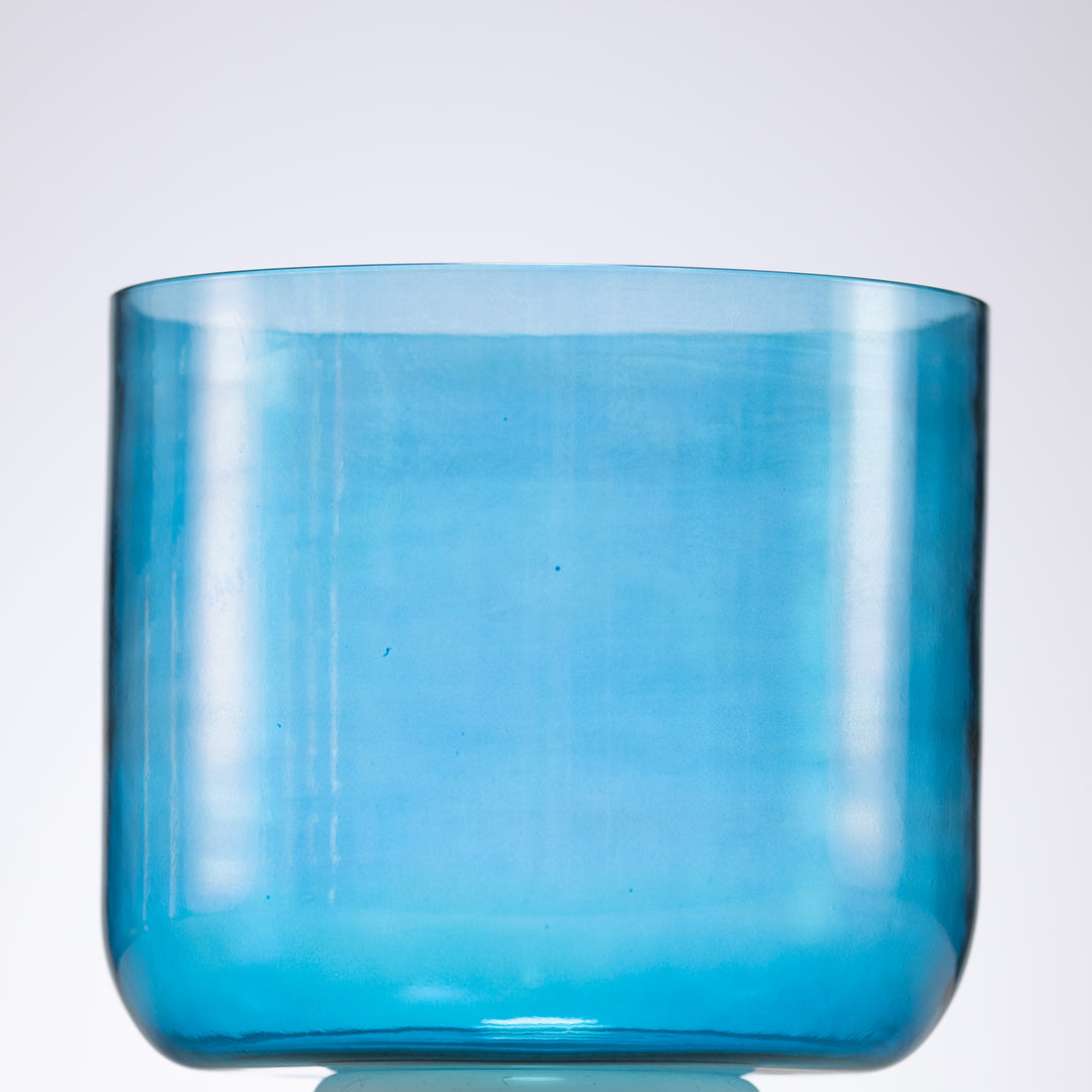 8" A#+38 Caribbean Blue Crystal Singing Bowl