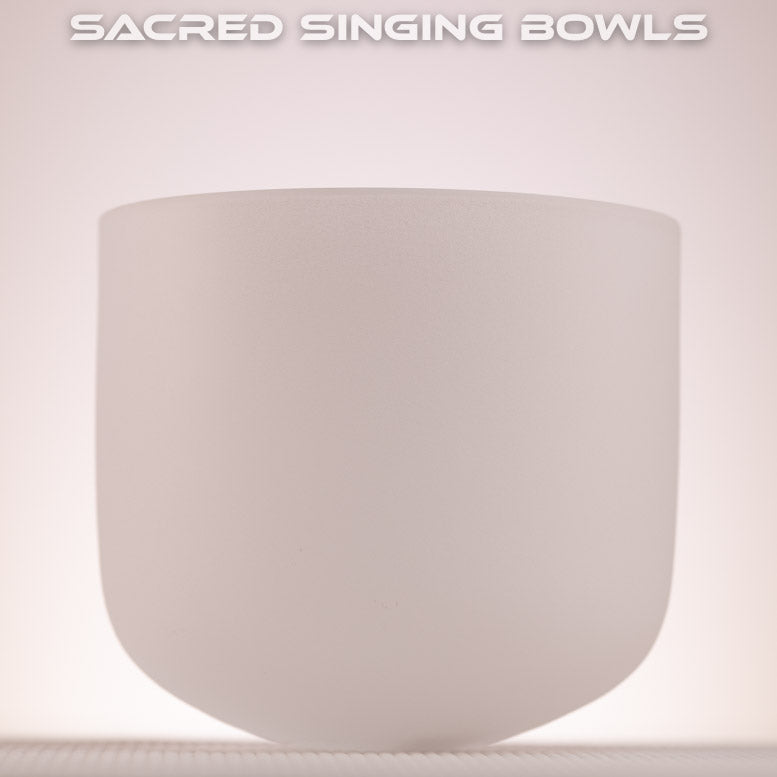 Sacred Singing Bowls: White Frosted
