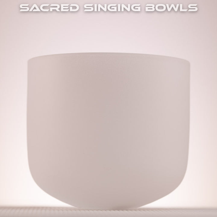 Sacred Singing Bowls: White Frosted