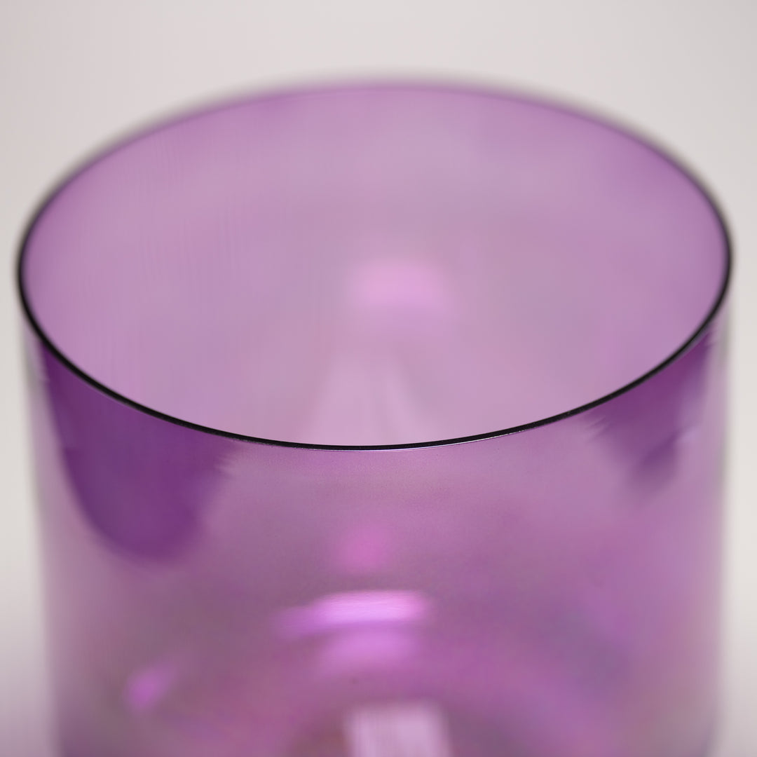8" C-26 Lavender Lotus Crystal Singing Bowl