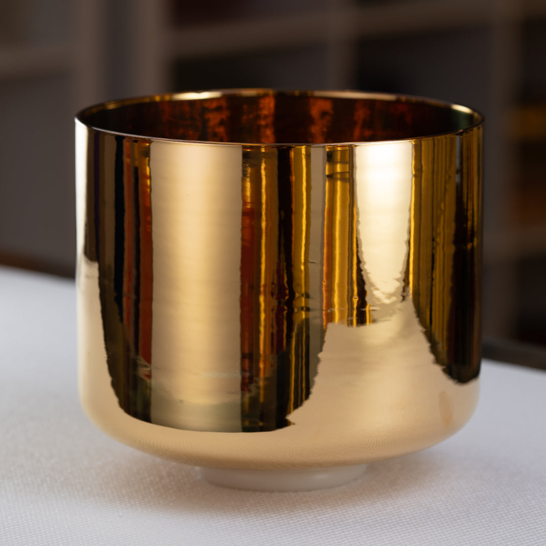 10" E-8 24k Gold & Crystal Singing Bowl
