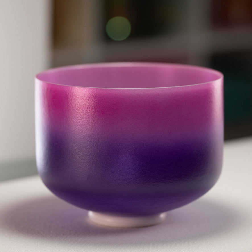 10" C#-26 Blossoming Heart Frosted Crystal Singing Bowl
