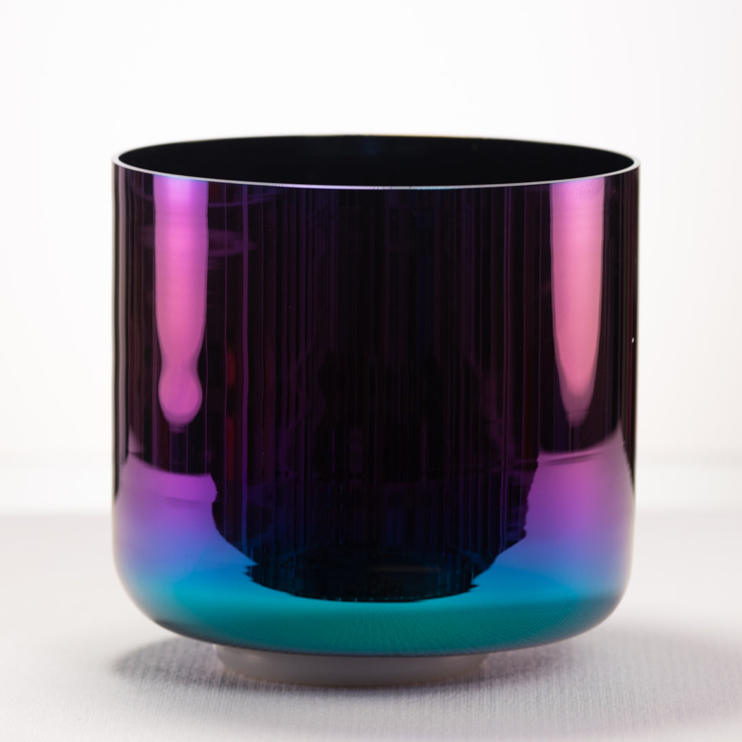 8.25" G#+9 Celestial Rainbow Crystal Singing Bowl, Perfect Pitch