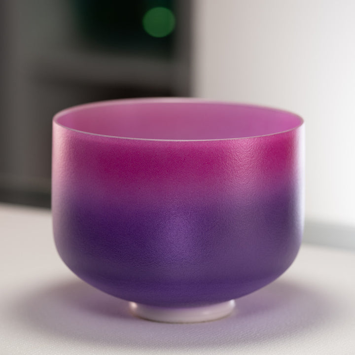 10" C-27 Blossoming Heart Frosted Crystal Singing Bowl