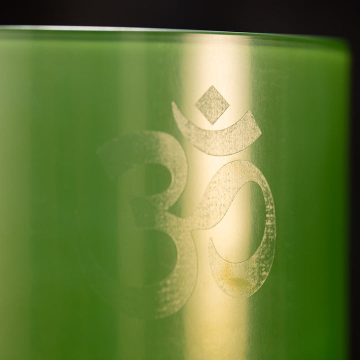 9" C-29 Forest Fairy Crystal Singing Bowl with Om Symbol