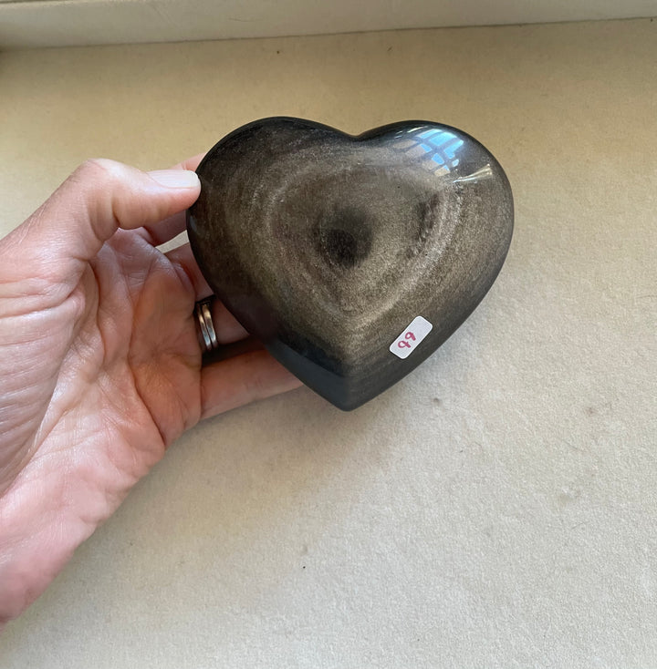 Gold Sheen Obsidian Heart