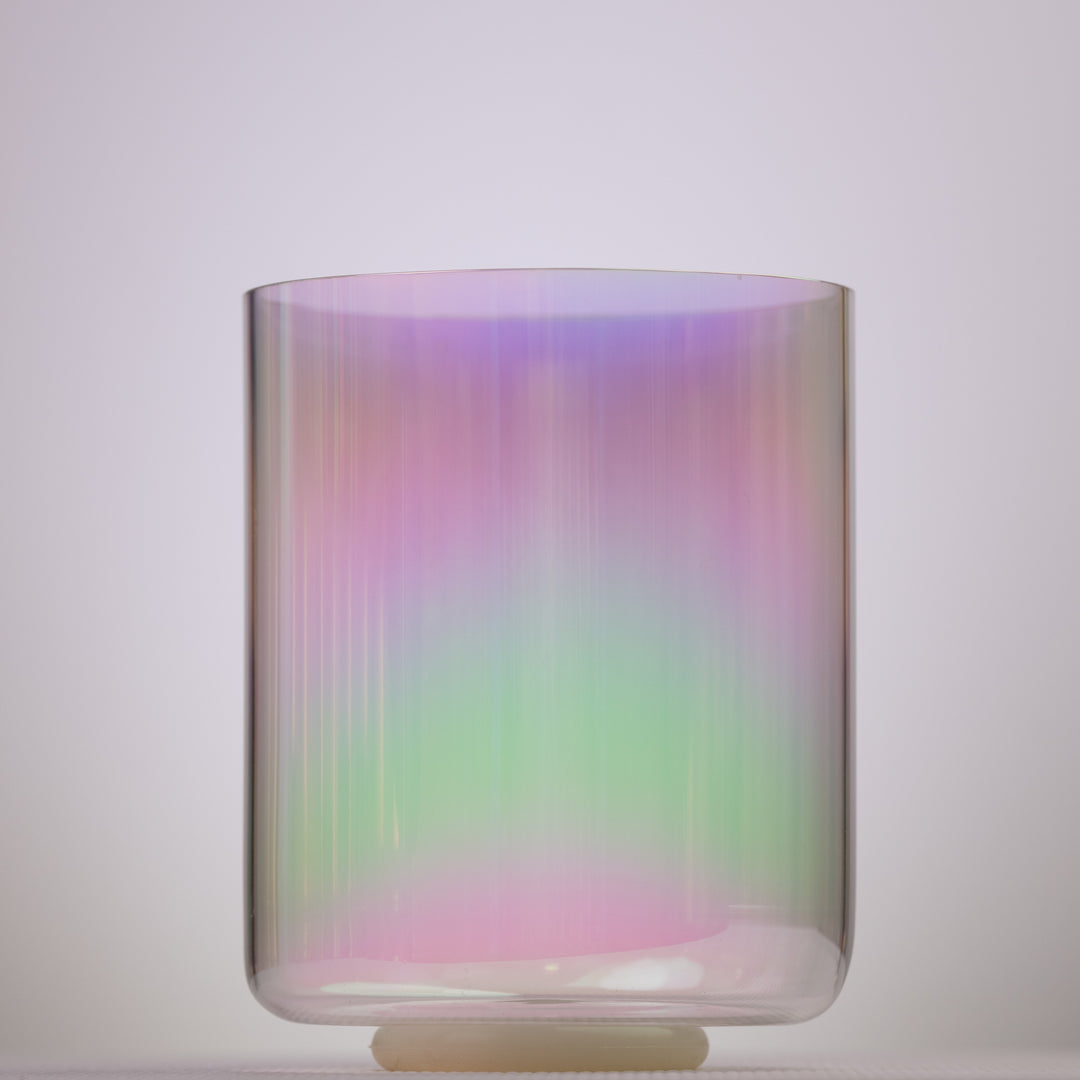 8" D+38 Prismatic Crystal Singing Bowl, Tall