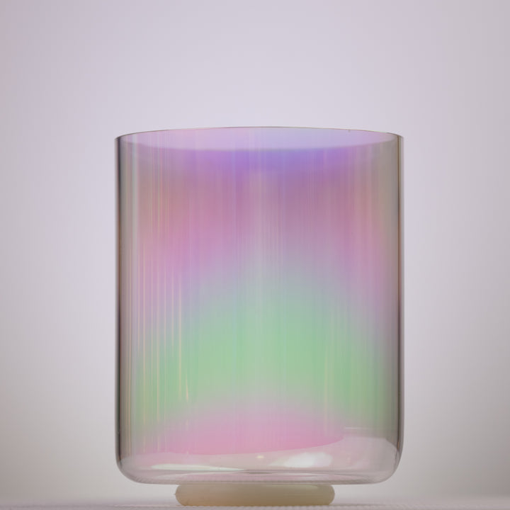 8" D+38 Prismatic Crystal Singing Bowl, Tall