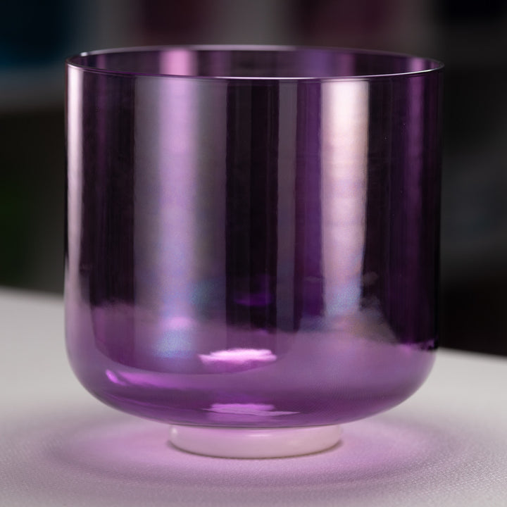 9" G#+10 Lavender Lotus Crystal Singing Bowl, Perfect Pitch
