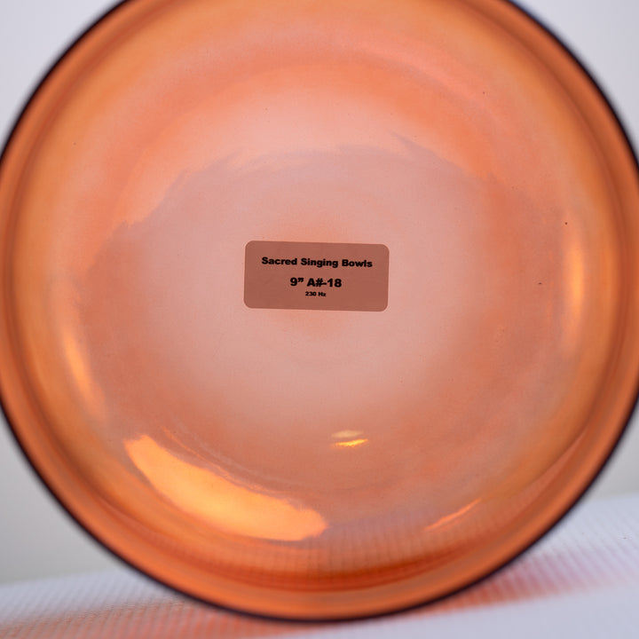 9" A#-18 Topaz Transformation Singing Bowl