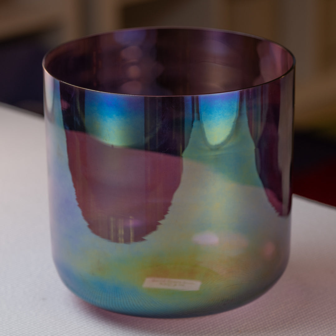 9.25" D-10 Amethyst Activation Crystal Singing Bowl