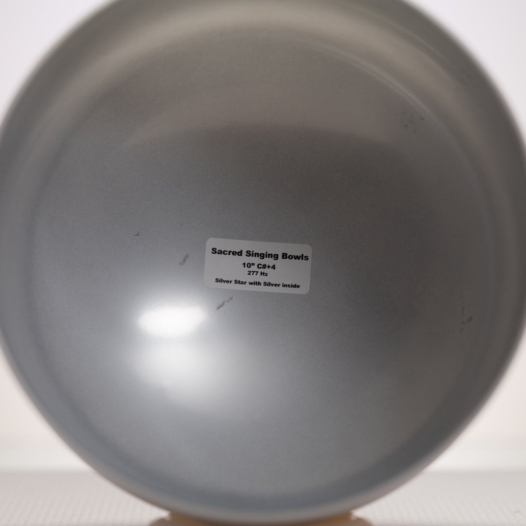 Silver star singing bowl
