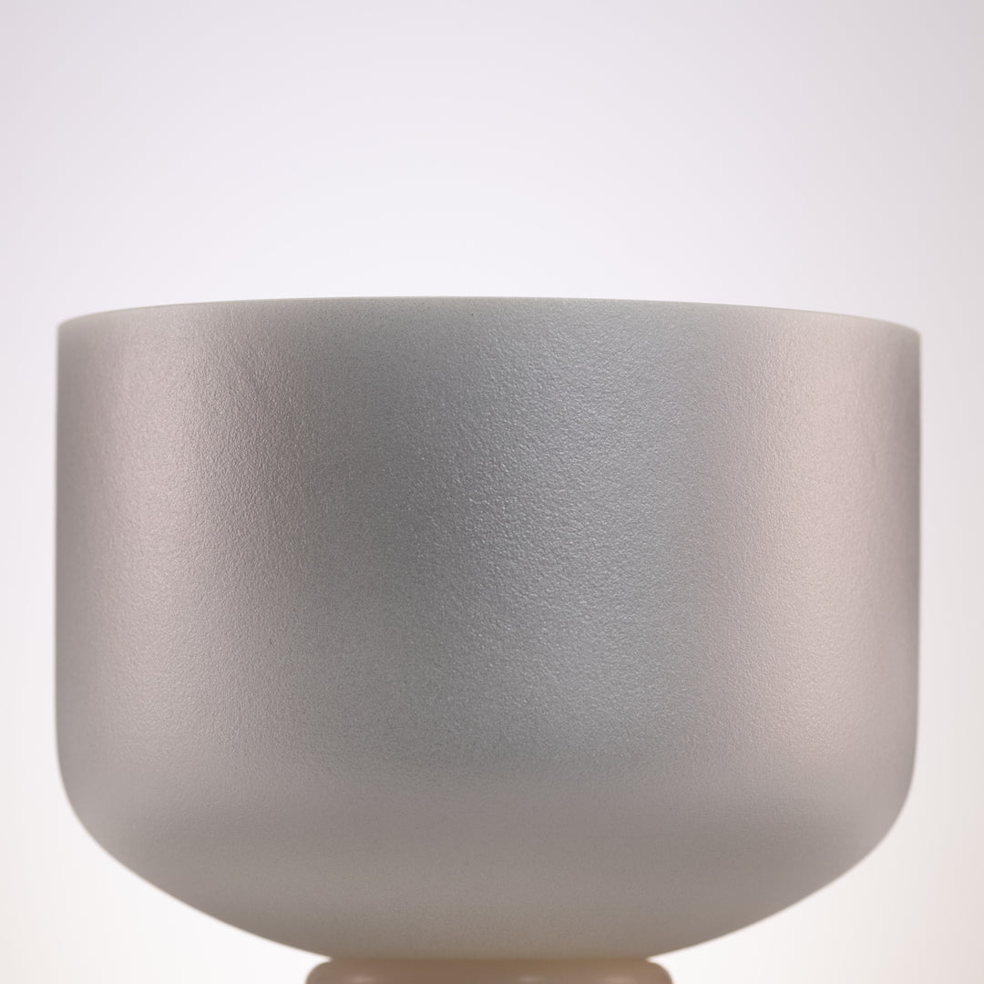 Silver crystal singing bowl