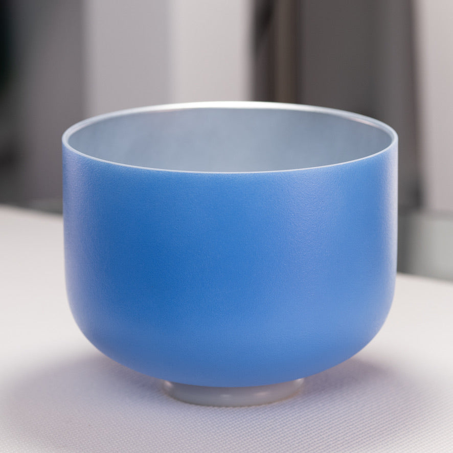 Blue frosted singing bowl