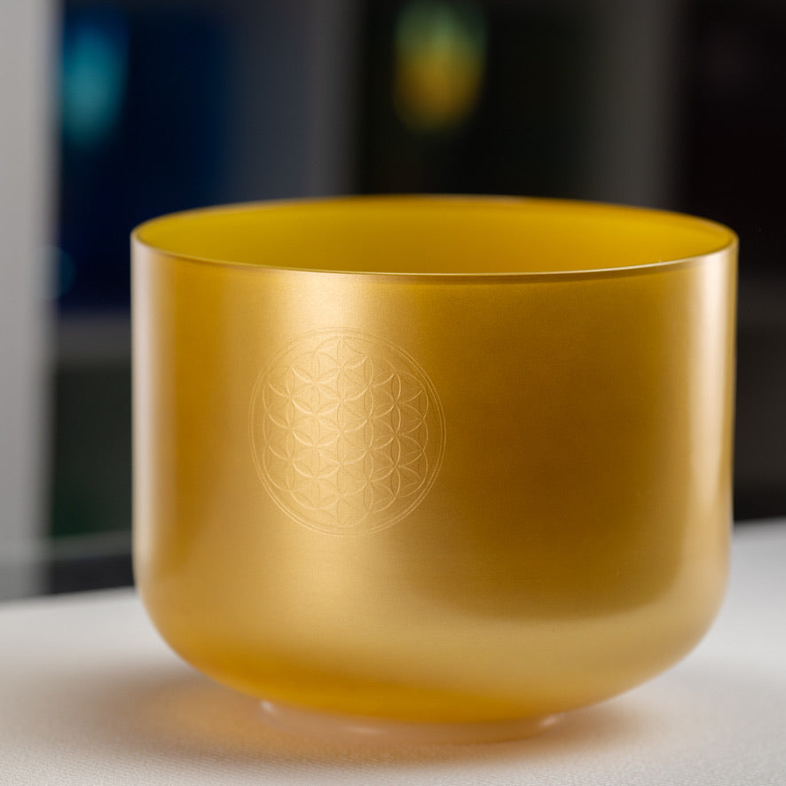 10" G#+23 Supernova Singing Bowl with Flower of Life