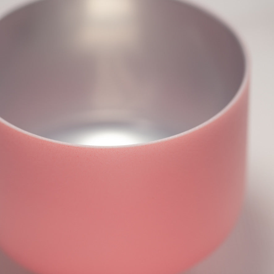 8" G+2 Rosebud Frosted Crystal Singing Bowl with Silver inside