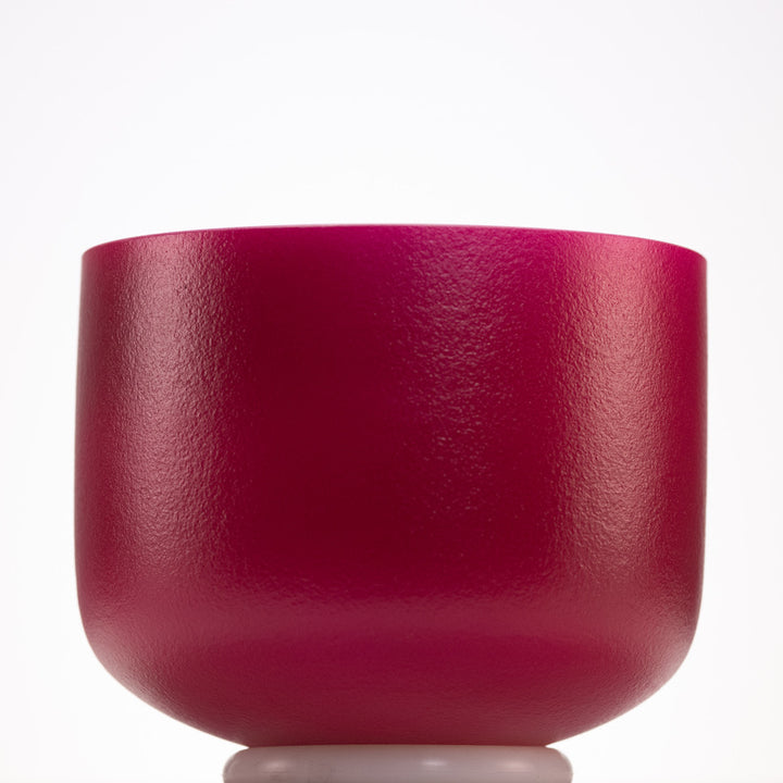 7.75" C+1 Dreamy Peony Frosted Crystal Singing Bowl, Silver inside