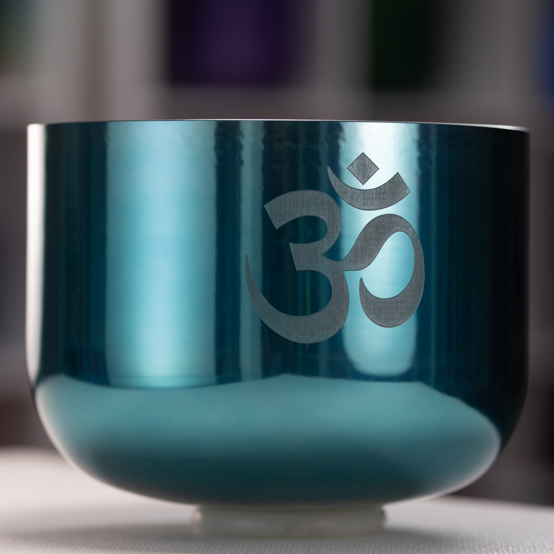 11" G+28 Celestial Melody Crystal Singing Bowl with Om from Bowls of Sound
