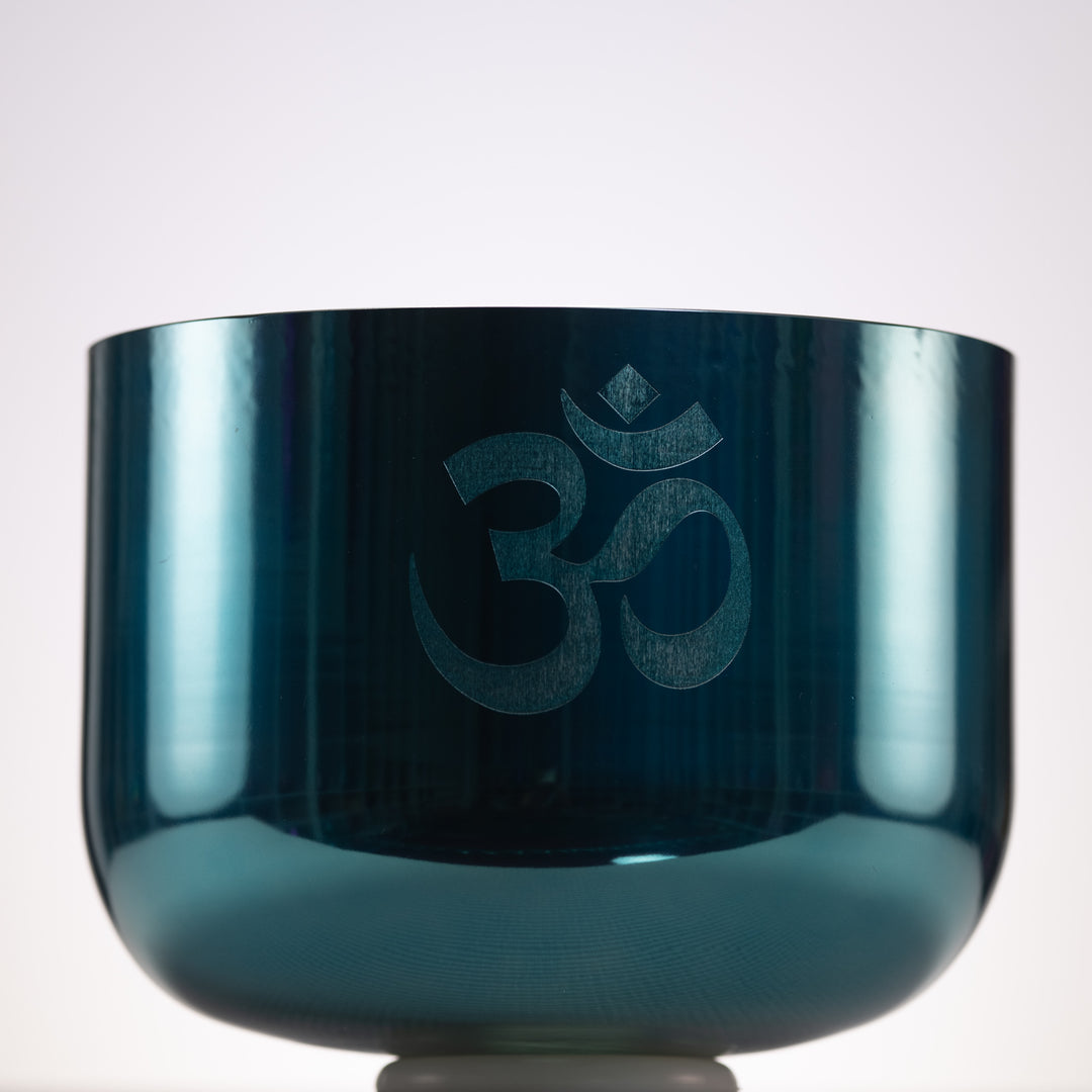 11" G+28 Celestial Melody Crystal Singing Bowl with Om from Sacred Singing Bowls™