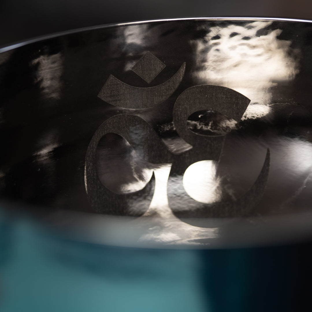 11" Crystal bowl for sound healing with Om