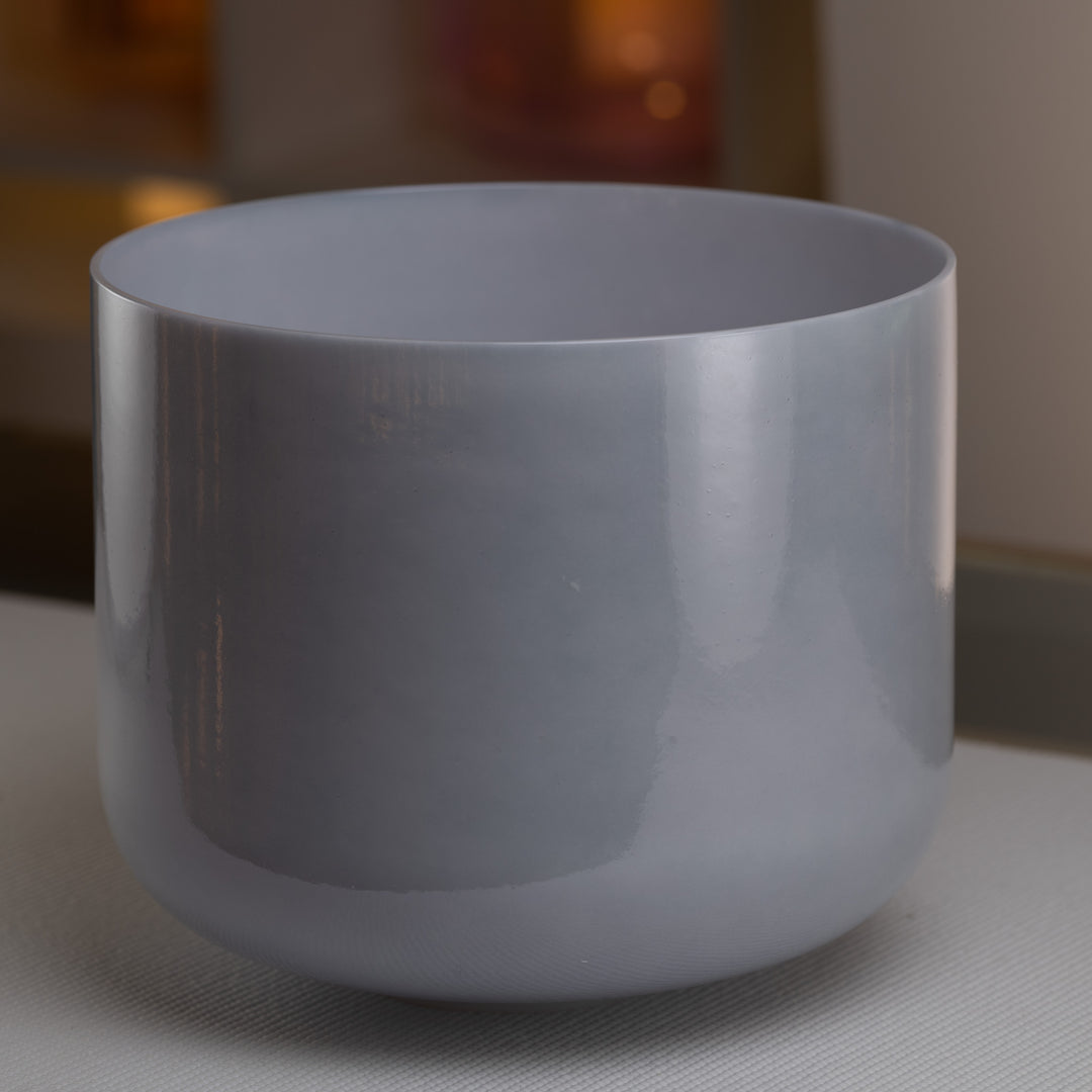 12" B+9 Dark Moon Crystal Singing Bowl, Perfect Pitch from Sacred Singing Bowls