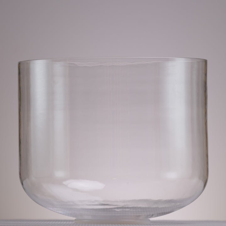 12" D+32 Clear Quartz Crystal Singing Bowl from Sacred Singing Bowls