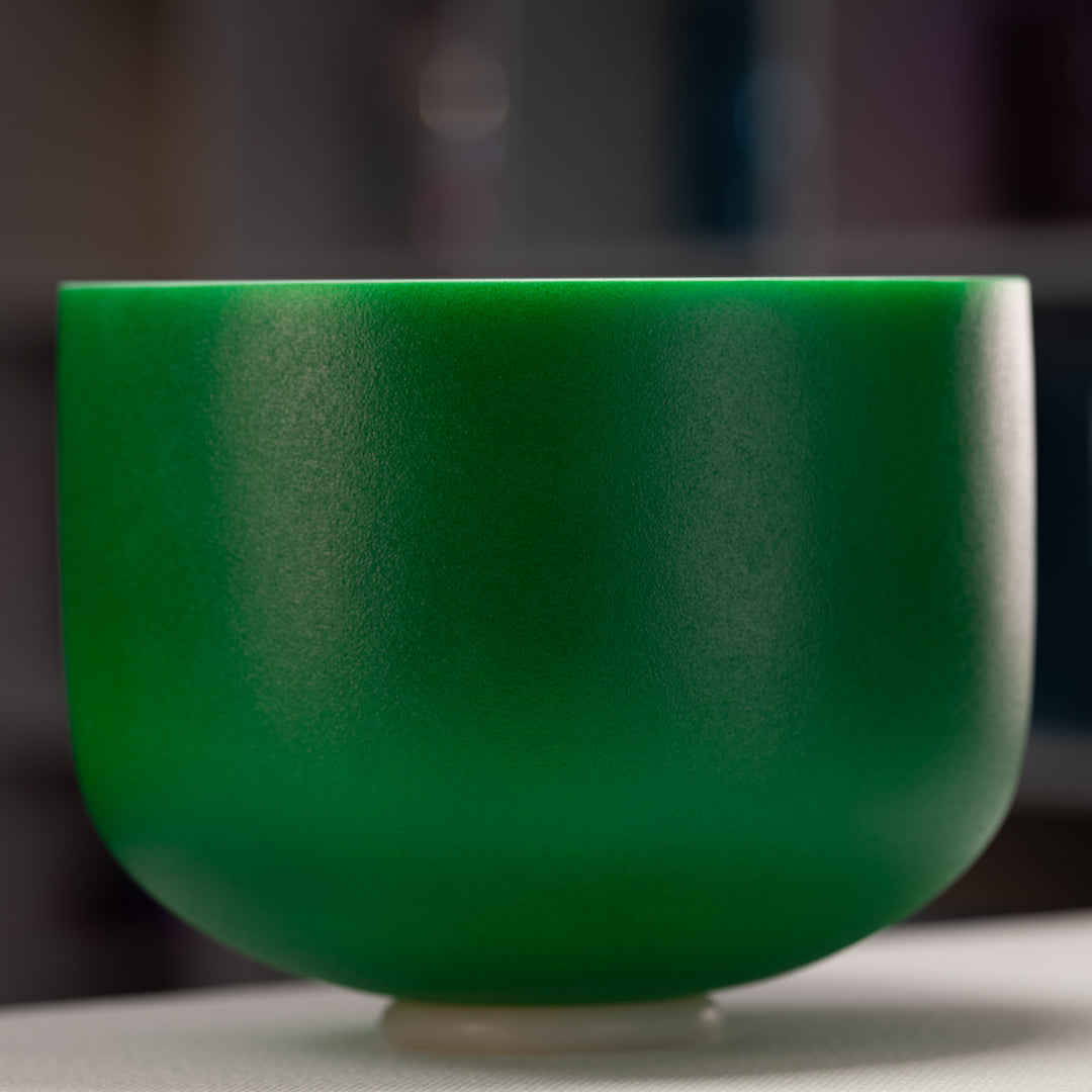 Green Crystal singing bowl