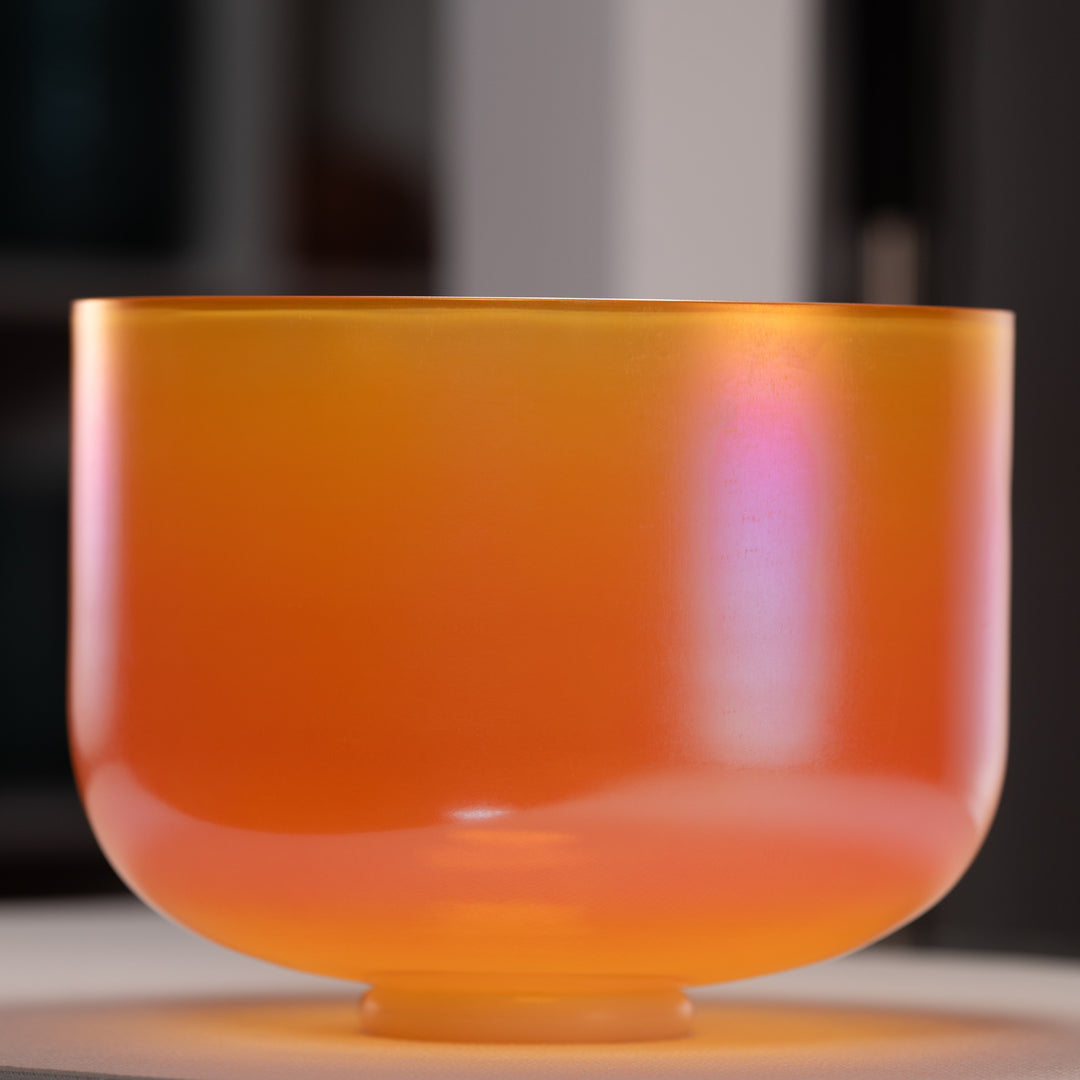 Orange Crystal singing bowl