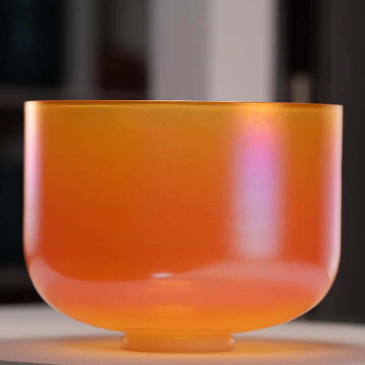 Orange Crystal singing bowl