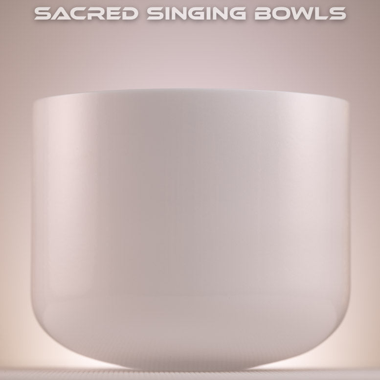 12" G#-14 White Light Crystal Singing Bowl from Sacred Singing Bowls