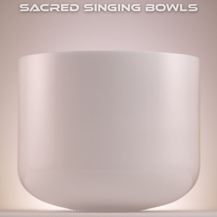 12" G#-14 White Light Crystal Singing Bowl from Sacred Singing Bowls