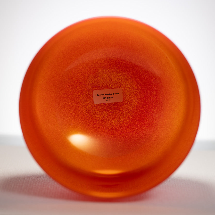 12" G#-27 Sedona Sunrise Frosted Crystal Singing Bowl