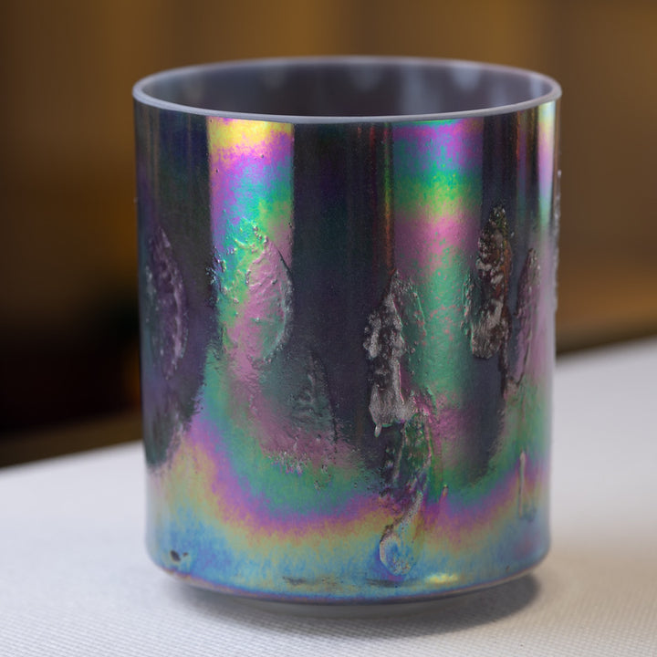 8" Anchi & Platinum Singing Bowl in a tall style from Crystal Tones