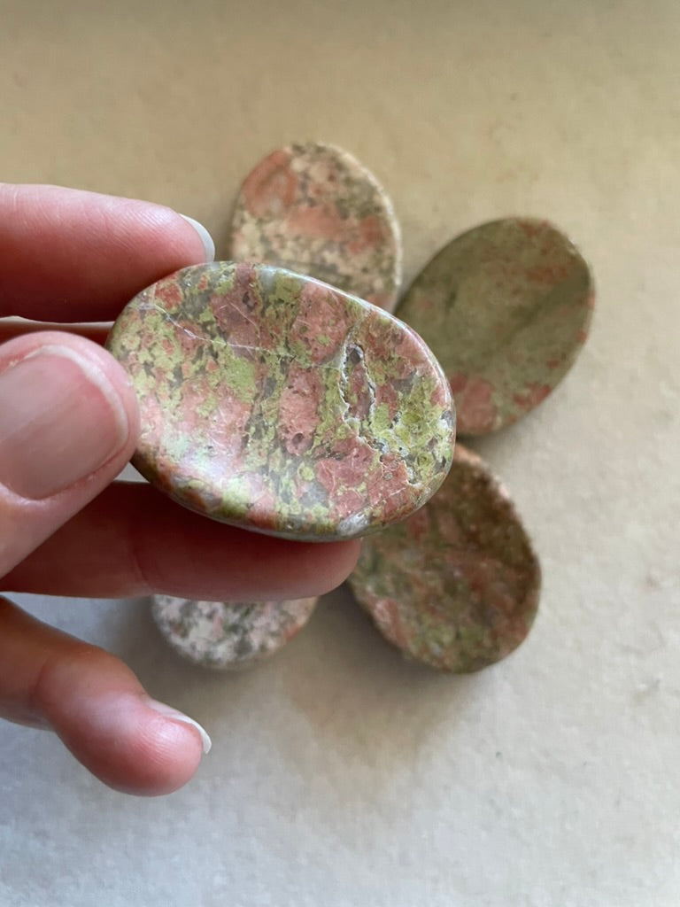 Unakite Jasper Worry Stone