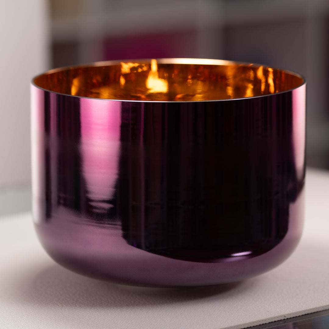 13" D+6 Divine Love Crystal Singing Bowl, 24k Gold inside from Bowls of Sound