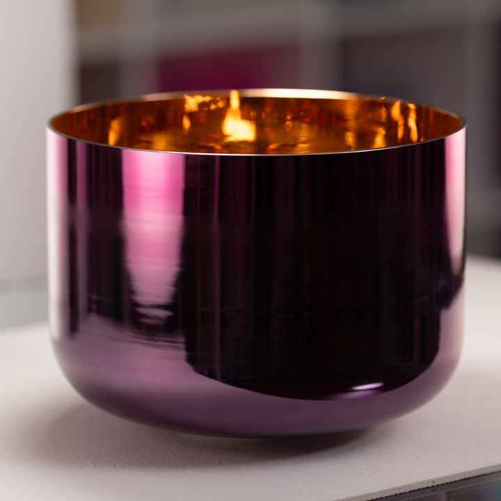 13" D+6 Divine Love Crystal Singing Bowl, 24k Gold inside from Bowls of Sound