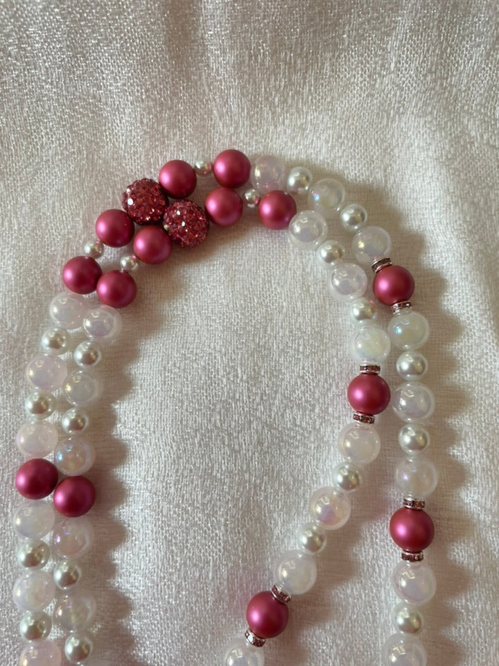 Aura Rose Quartz & Pearl Mala